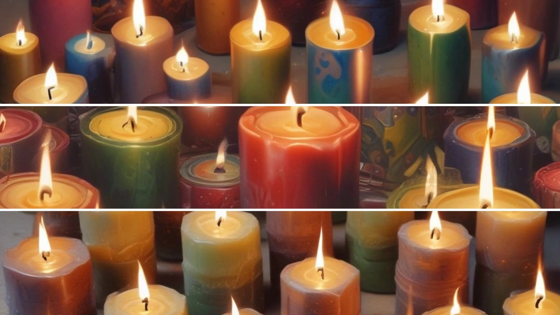 Lumanari decorative colorate