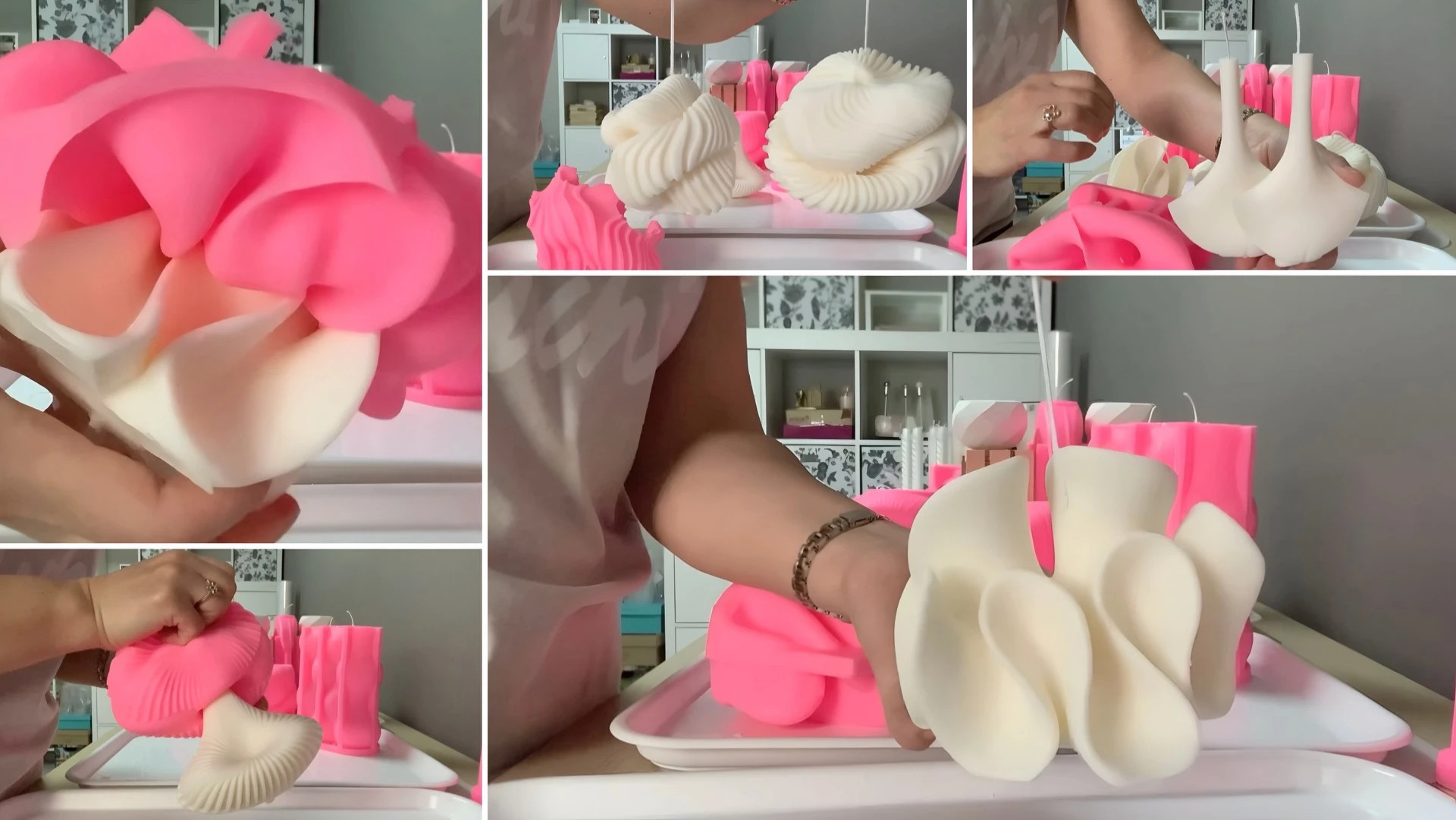 Scoaterea lumânărilor din matrițe