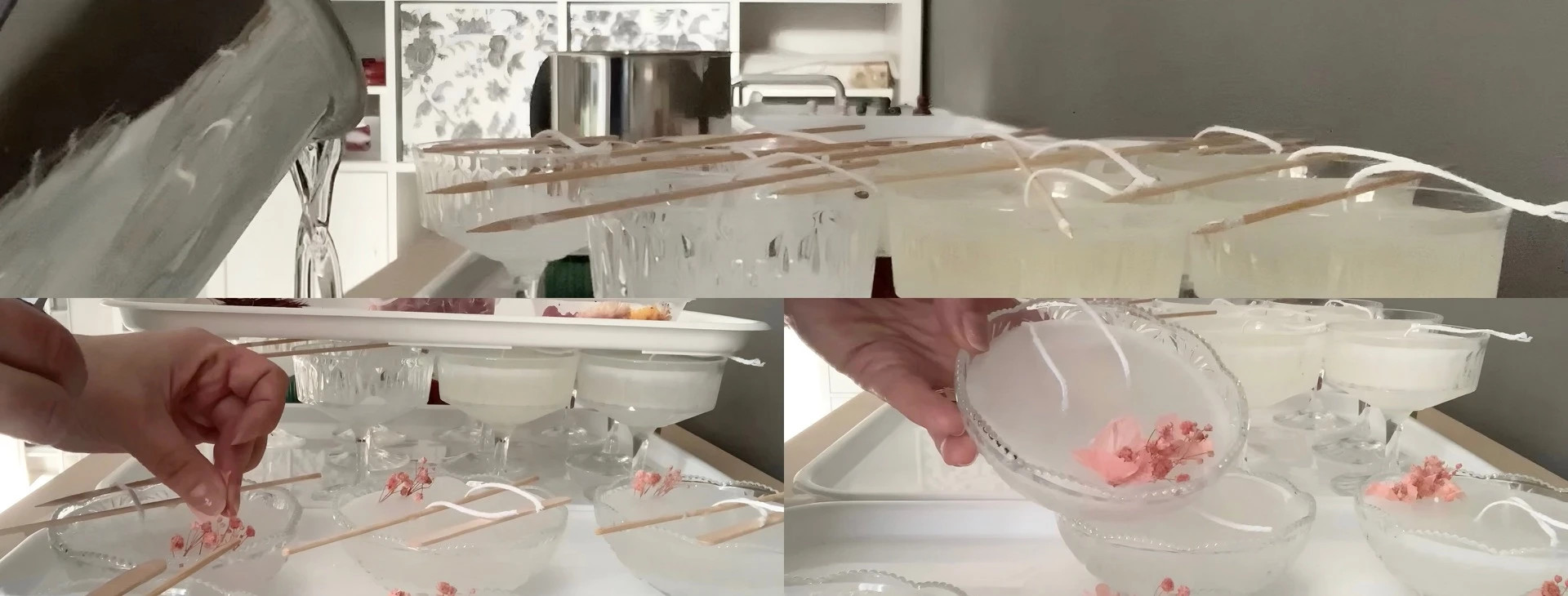 Realizare lumânări în recipiente