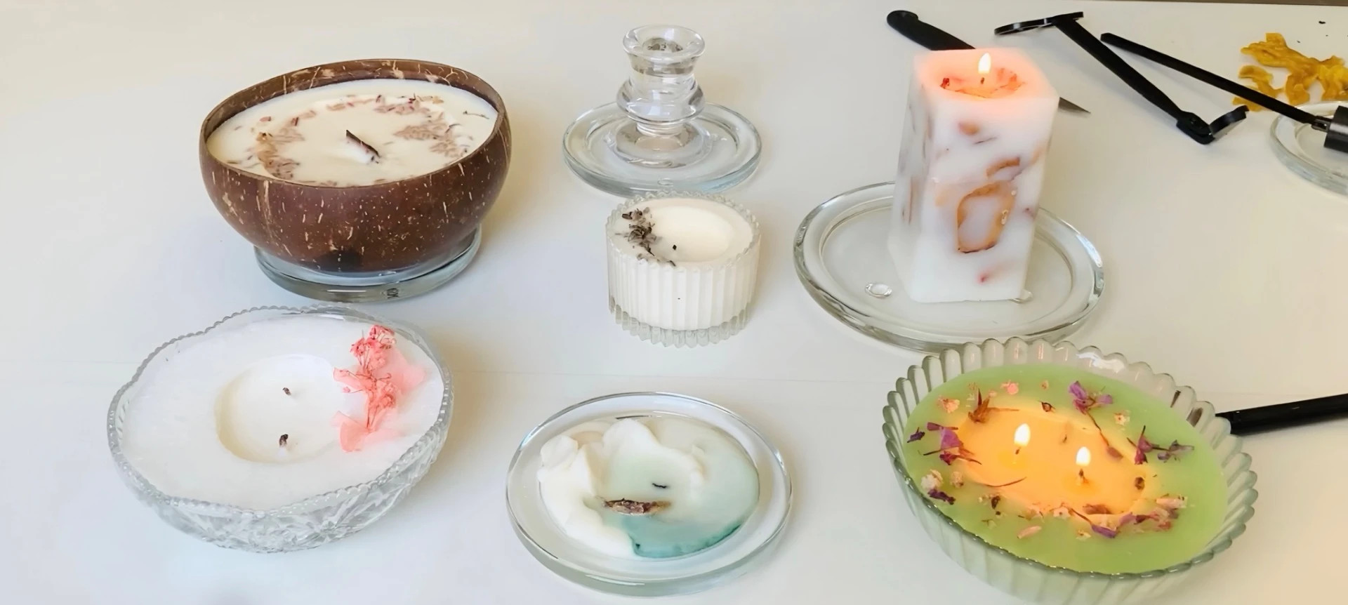 At the end of three hours of burning